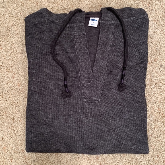 NWOT - Old Navy
Oversized Hooded V-neck Sweatshirt 
Dark Gray (Size S) - Picture 4 of 4